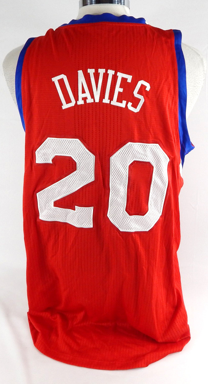 2012-13 Philadelphia 76ers Brandon Davies #20 Game Issued Red Jersey 2XL 927 Pic2