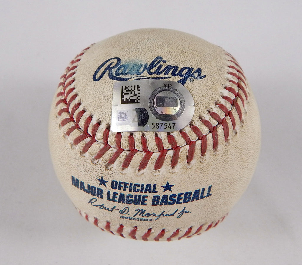 2023 Texas Rangers Nationals Game Used Baseball Dane Dunning Lane Thomas Foul 4 Pic2