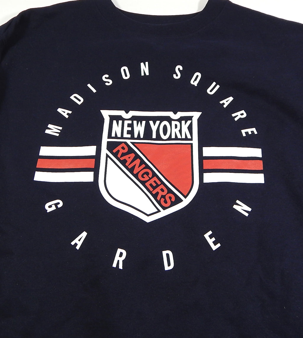 New York Rangers Retro Madison Square Garden Circle Crewneck Sweatshirt Large Pic2