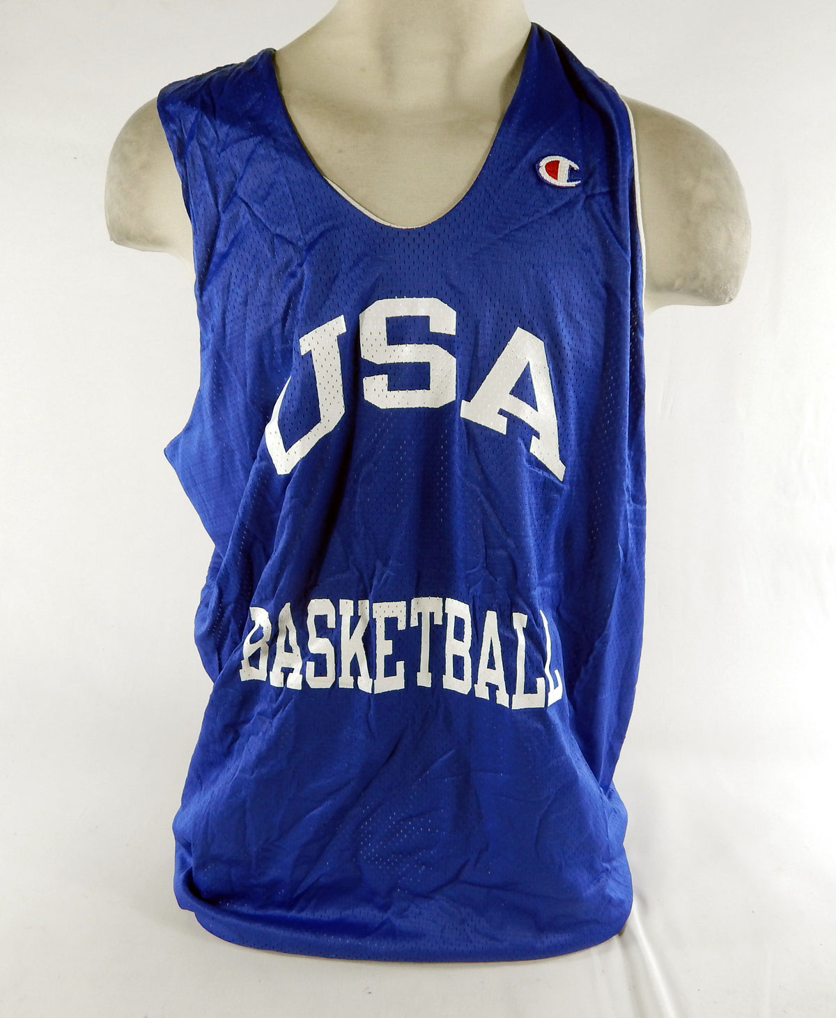 1990s Team USA Basketball Game Issued Blue Practice Jersey 2XL DP70189