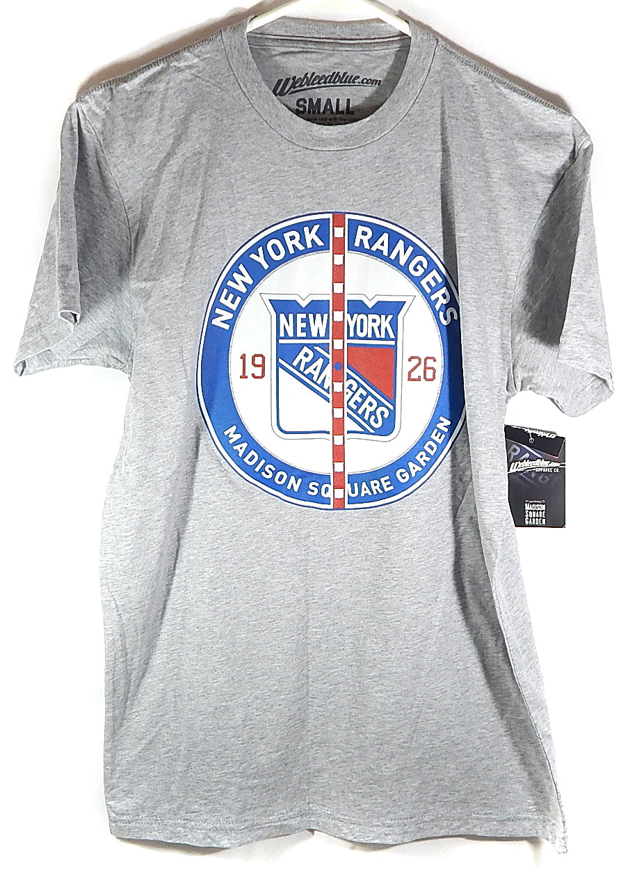 New York Rangers Madison Square Garden Center Ice Tee T-Shirt Heather Gray M