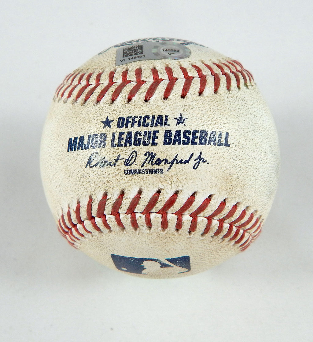 2023 Athletics Nationals Game Used Baseball Paul Blackburn Jake Alu RBI SacFly 2