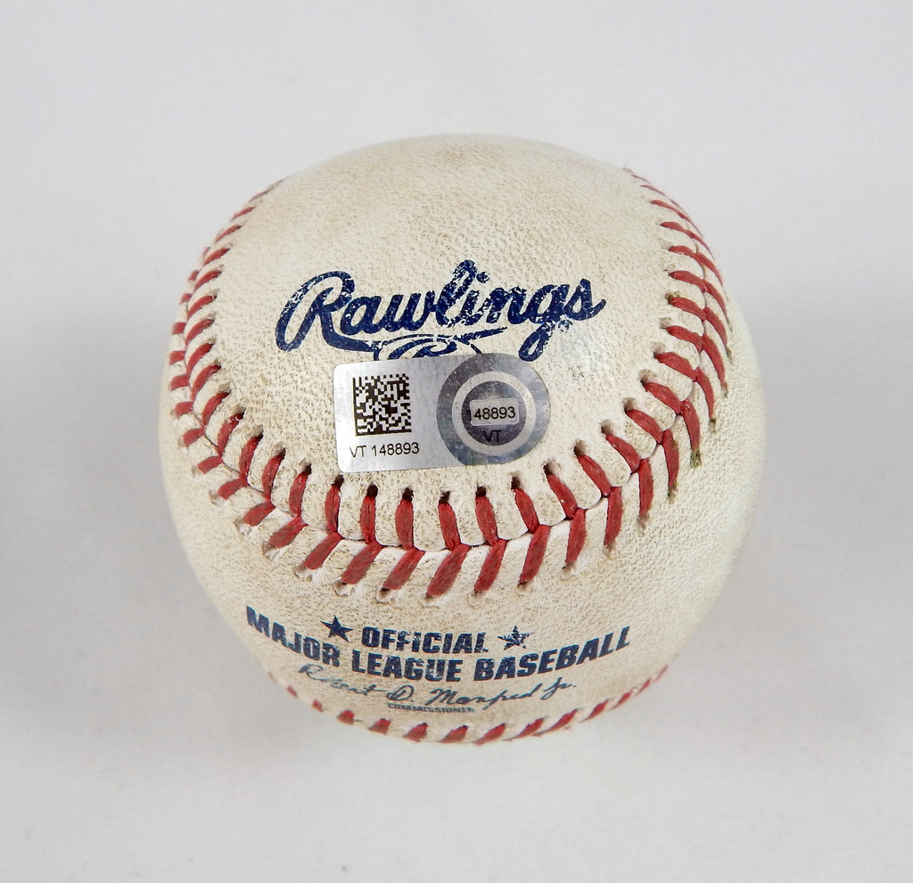 2023 Athletics Nationals Game Used Baseball Paul Blackburn Jake Alu RBI SacFly 2 Pic2