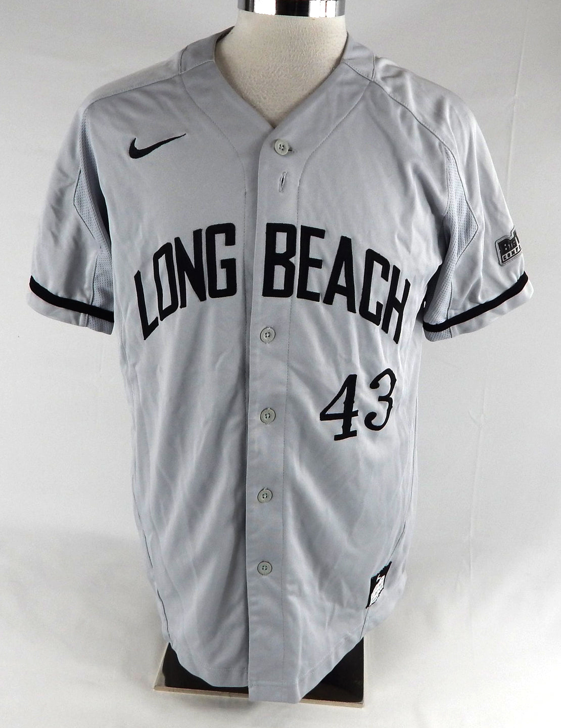 2018 Long Beach State Dirtbags #43 Game Used Grey Jersey Baseball L 871