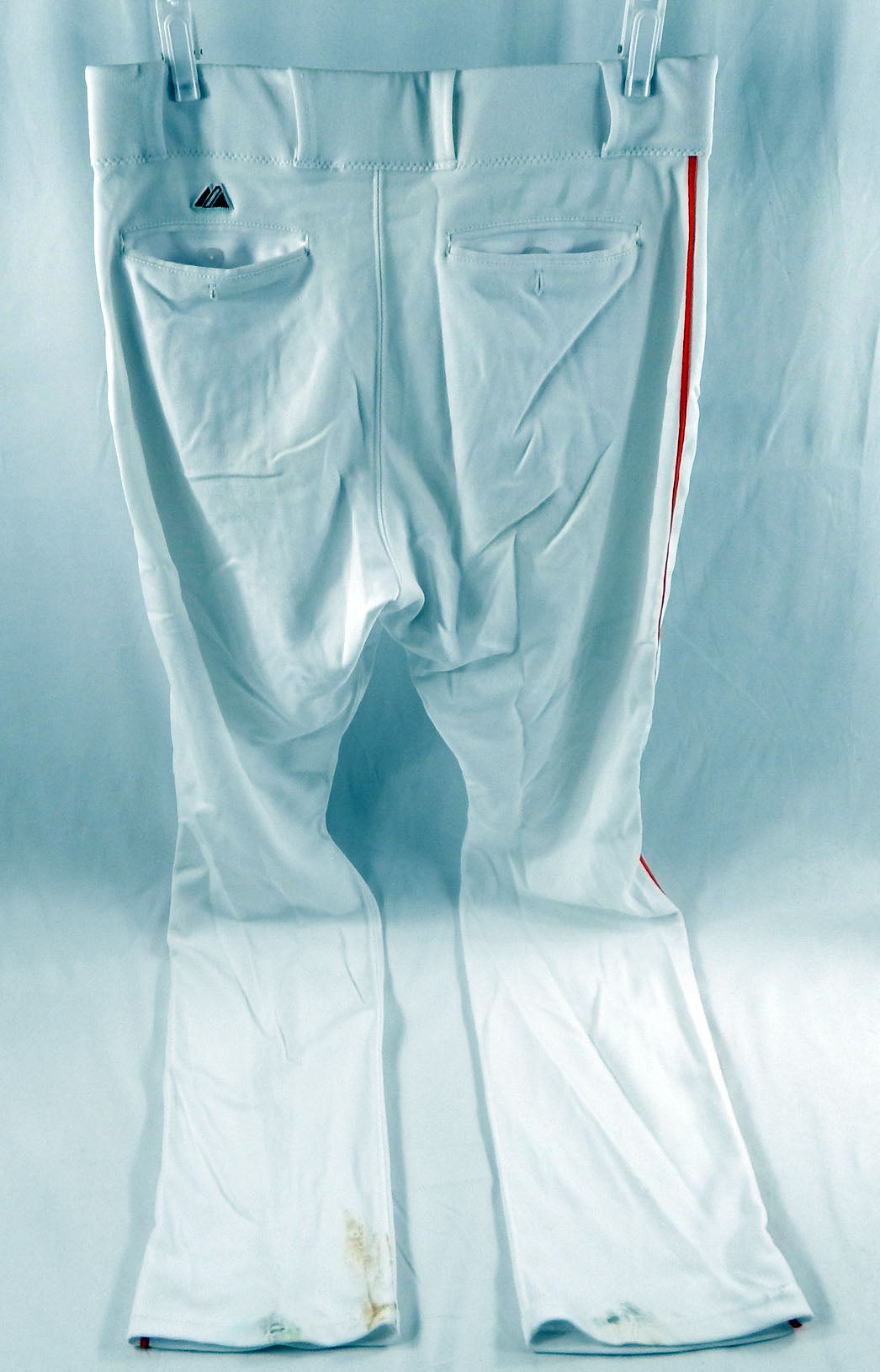 2015 Miami Marlins Reid Brignac #12 Game Used White Baseball Pants 35 DP113239 Pic2