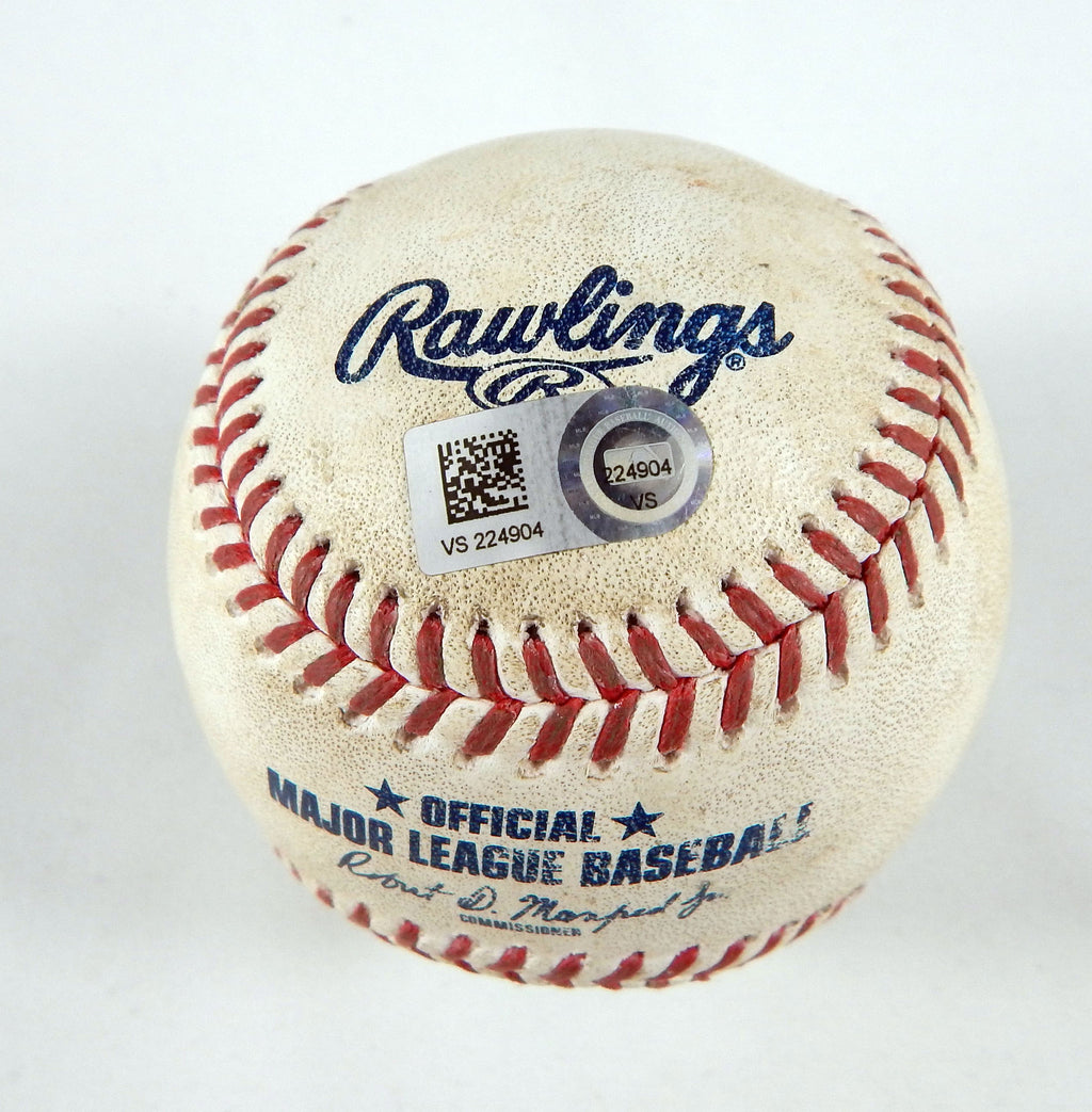 2023 Mets Nationals Game Used Baseball David Peterson Keibert Ruiz GroundsOut 2 Pic2