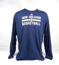 2015-16 New Orleans Pelicans Team Issued Navy Long Sleeve Training Shirt 2XLT 9S
