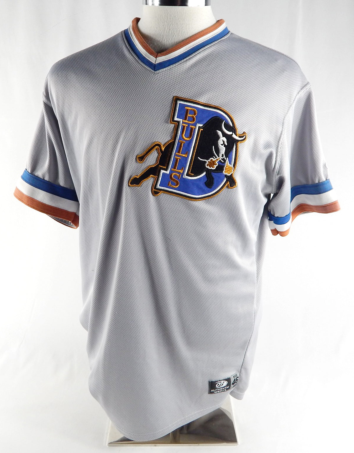 2022-24 Durham Bulls #14 Game Used Grey Jersey NP R 46 535