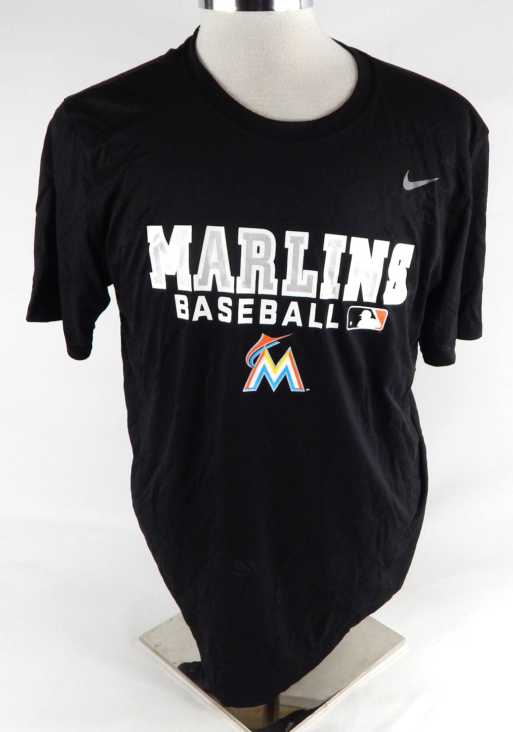 2017 Miami Marlins #26 Game Used Black Training Shirt XL 423