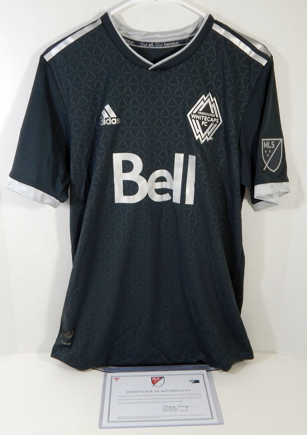 2019 Vancouver Whitecaps FC Joaquin Ardiaz #9 Game Used Sign Black Grey Jersey 8