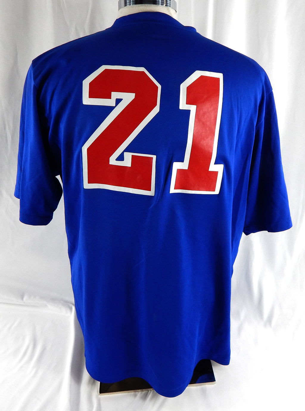 Edinburg Roadrunners #21 Game Used Blue Jersey ULB XL 078 Pic2