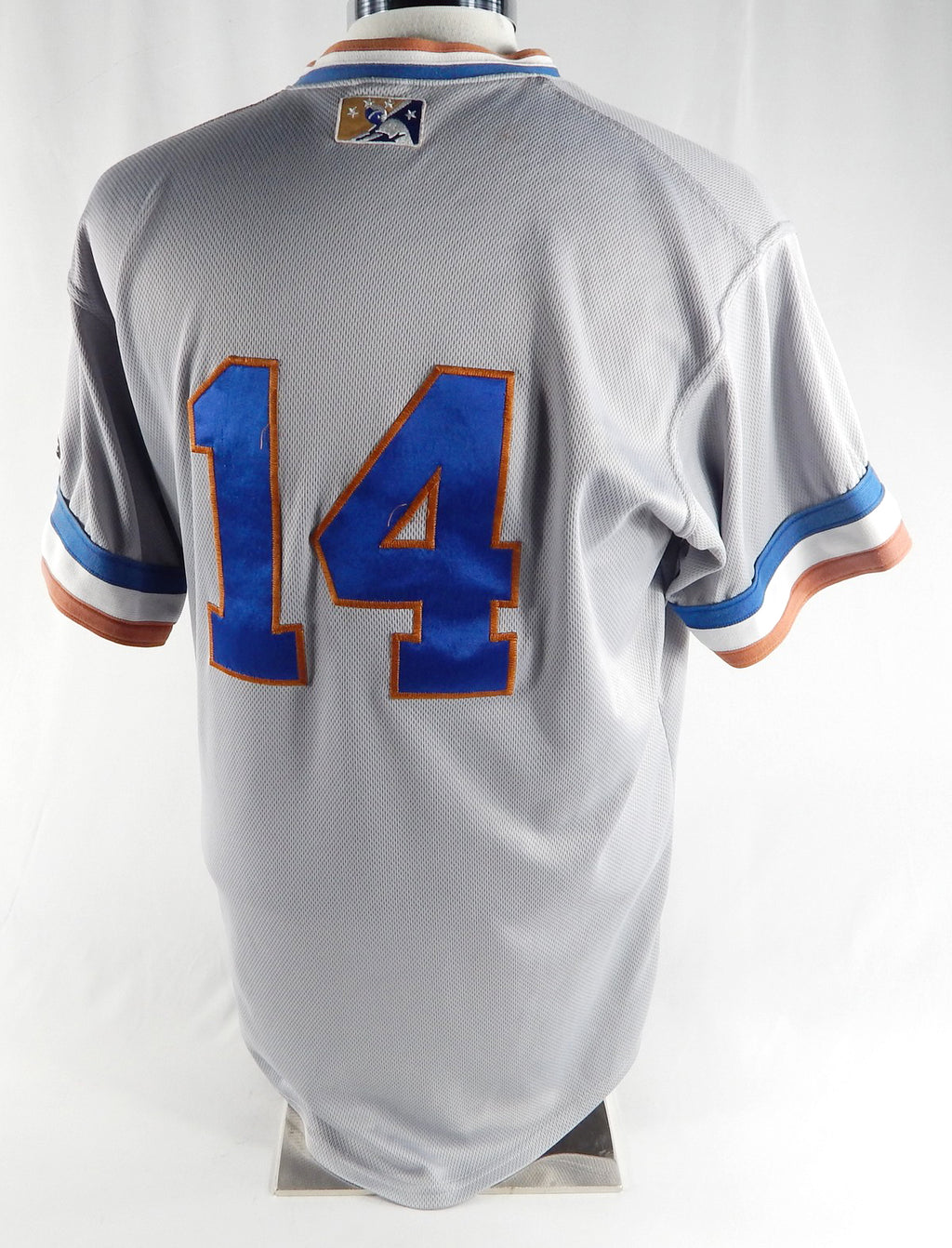 2022-24 Durham Bulls #14 Game Used Grey Jersey NP R 46 535 Pic2