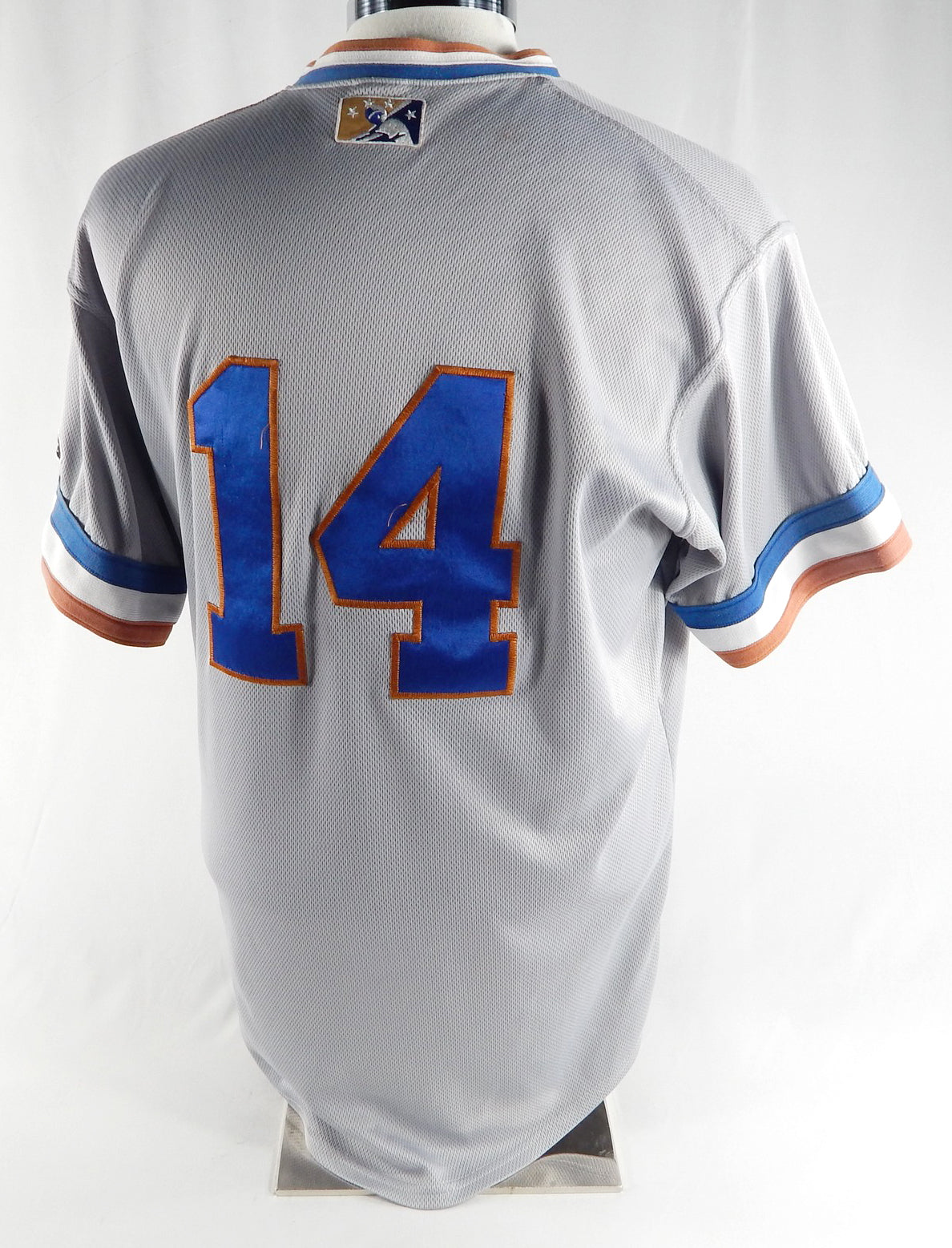 2022-24 Durham Bulls #14 Game Used Grey Jersey NP R 46 535 Pic2
