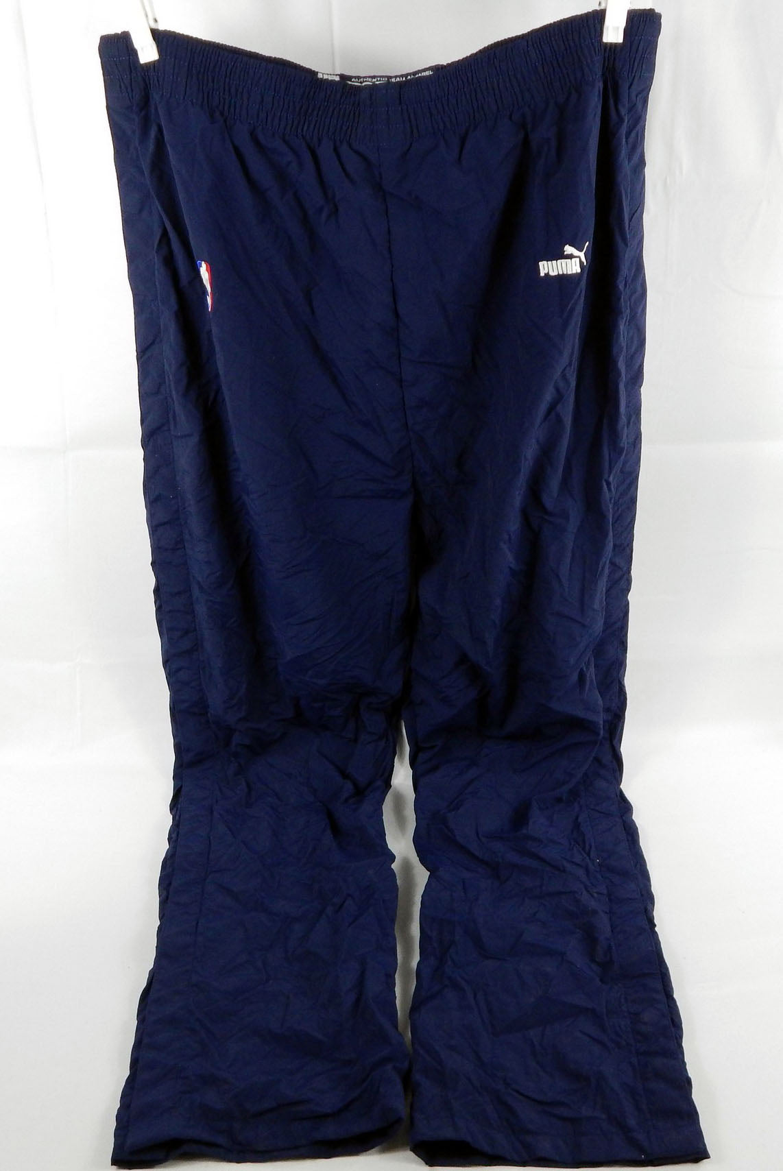1999-00 Golden State Warriors Erick Dampier #25 Game Used Navy Warm Up Pants 3 Pic2