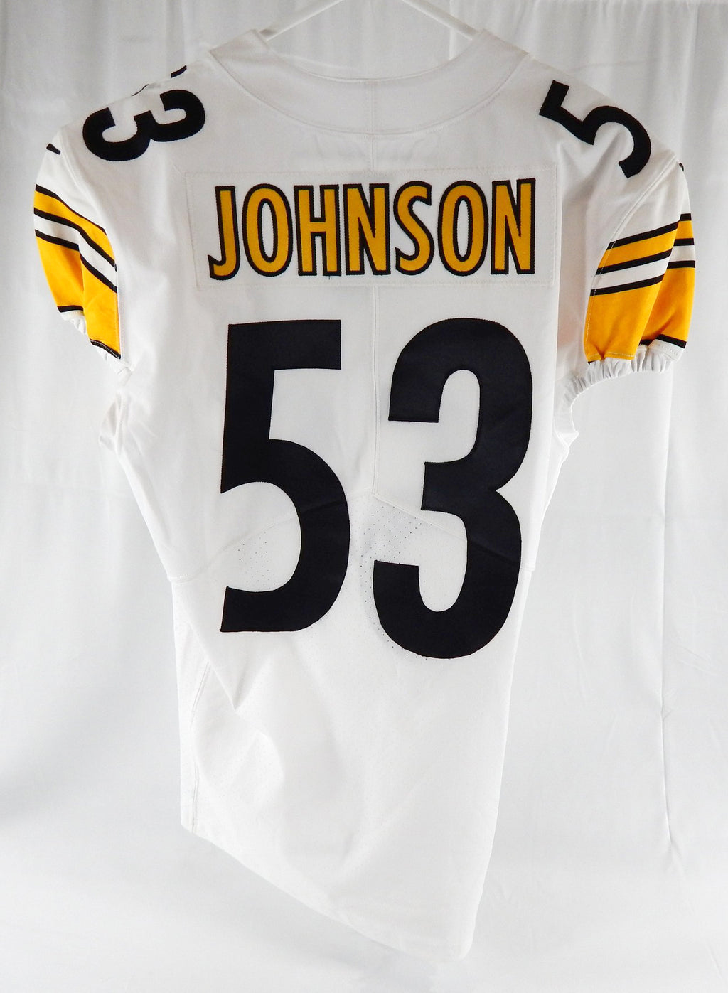 2024 Pittsburgh Steelers Kyron Johnson #53 Game Issued White Jersey 42 044 Pic2