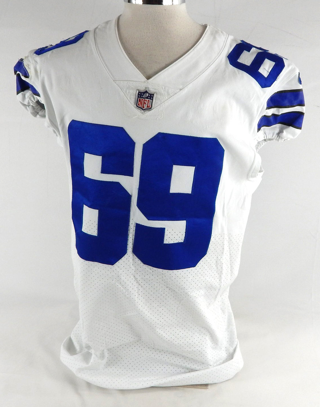 2019 Dallas Cowboys Brandon Knight #69 Game Used White Jersey 46 821