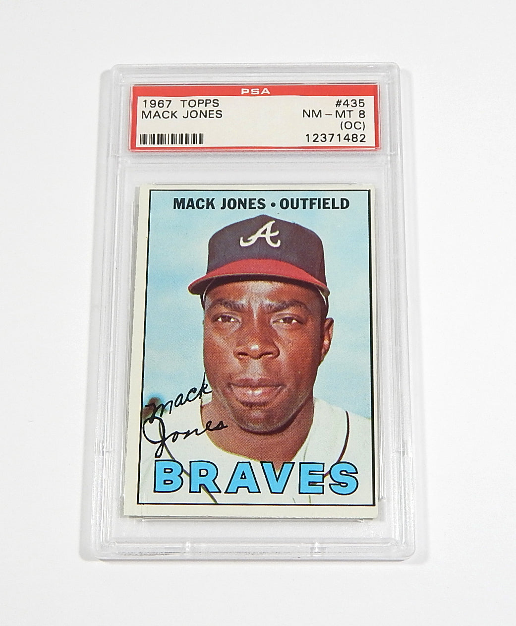 1967 Topps Mack Jones #435 Braves PSA 8 (OC)