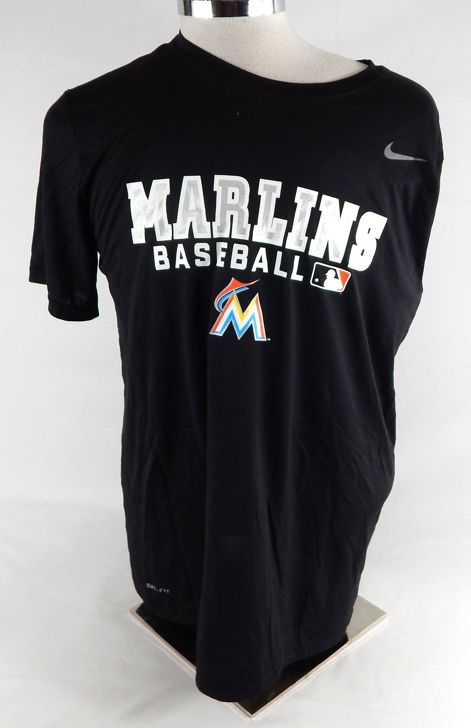 2017 Miami Marlins #89 Game Used Black Training Shirt XL 424