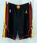 2024-25 Atlanta Hawks Garrison Mathews #24 Game Used Black Shorts Pacman L 38 45