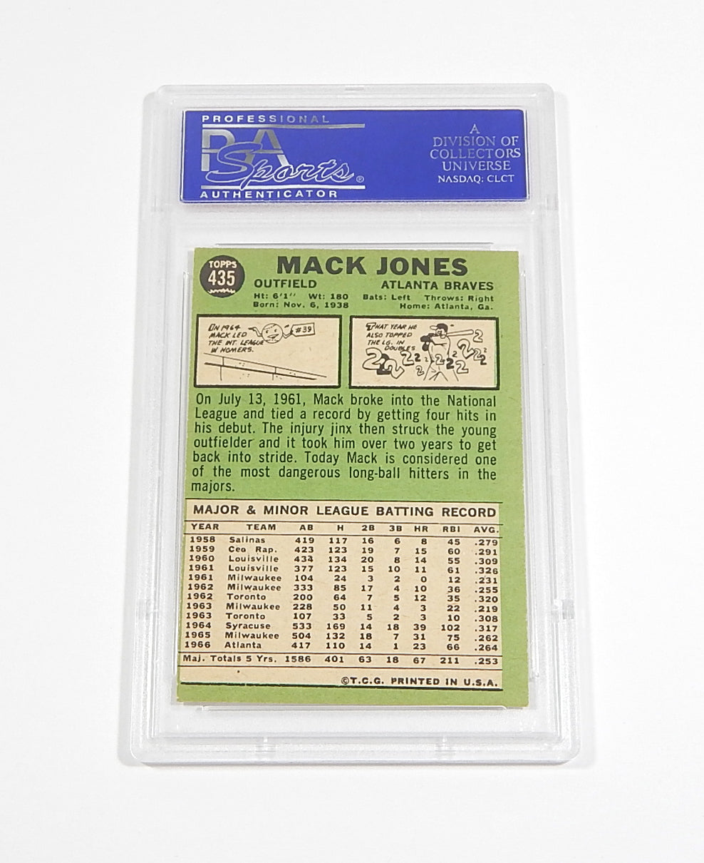 1967 Topps Mack Jones #435 Braves PSA 8 (OC) Pic2