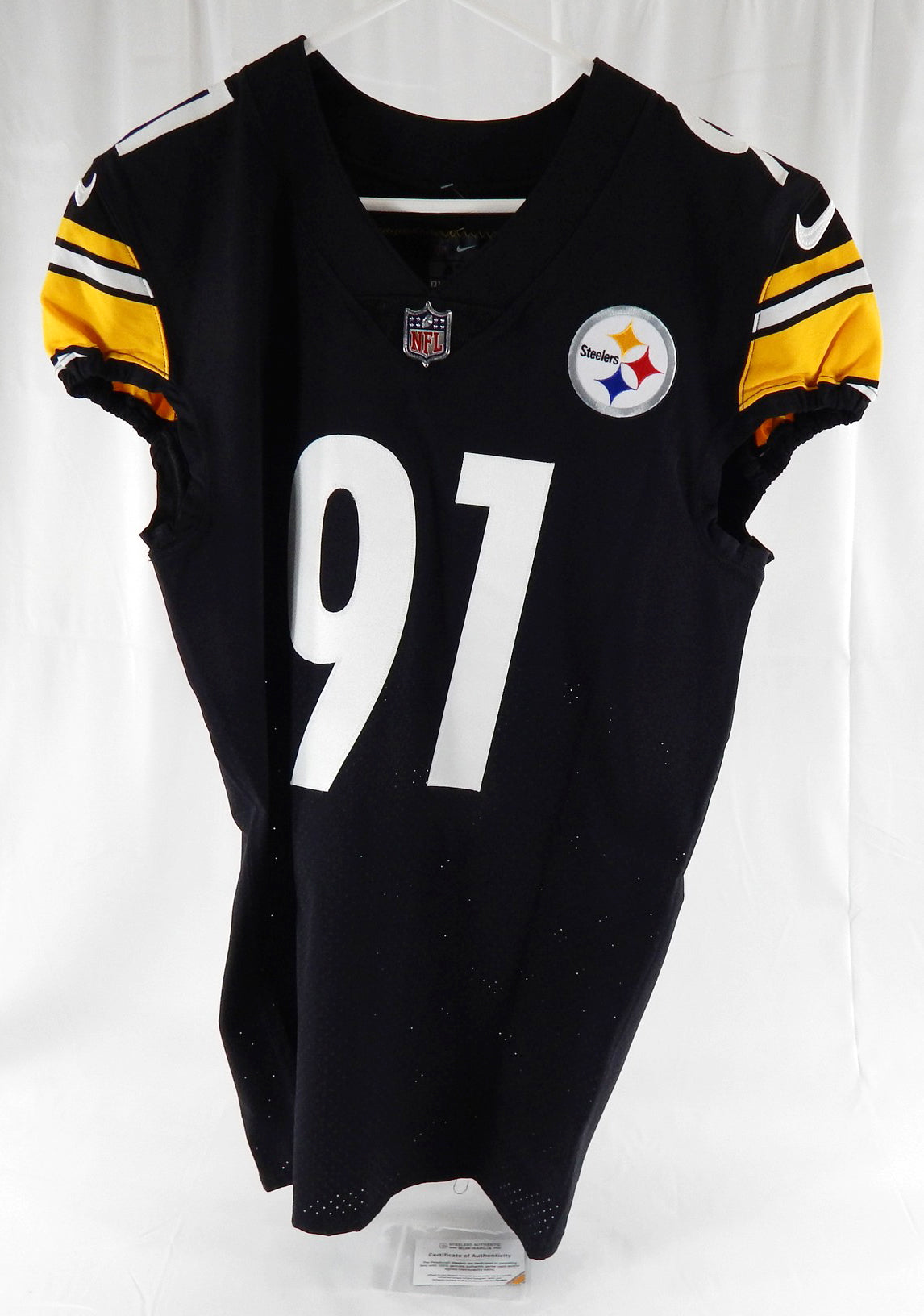 2023 Pittsburgh Steelers Markus Golden #91 Game Issued Black Jersey 42 045
