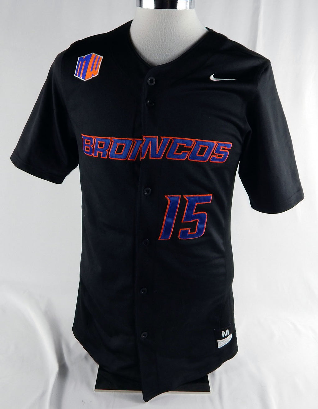 2016 Boise State Broncos #15 Game Used Black Jersey Softball M 111