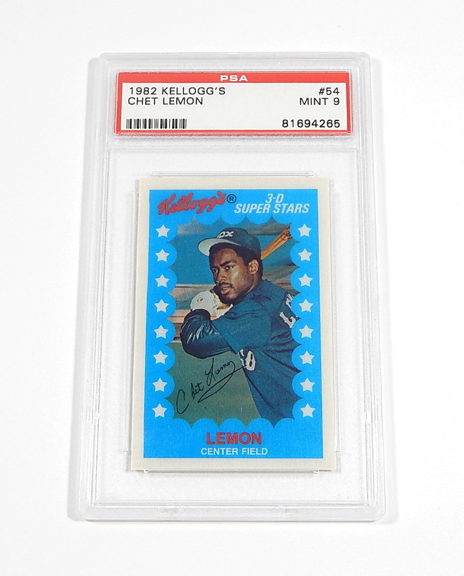 1982 Kellogg's 3D Superstars Chet Lemon #54 PSA 9