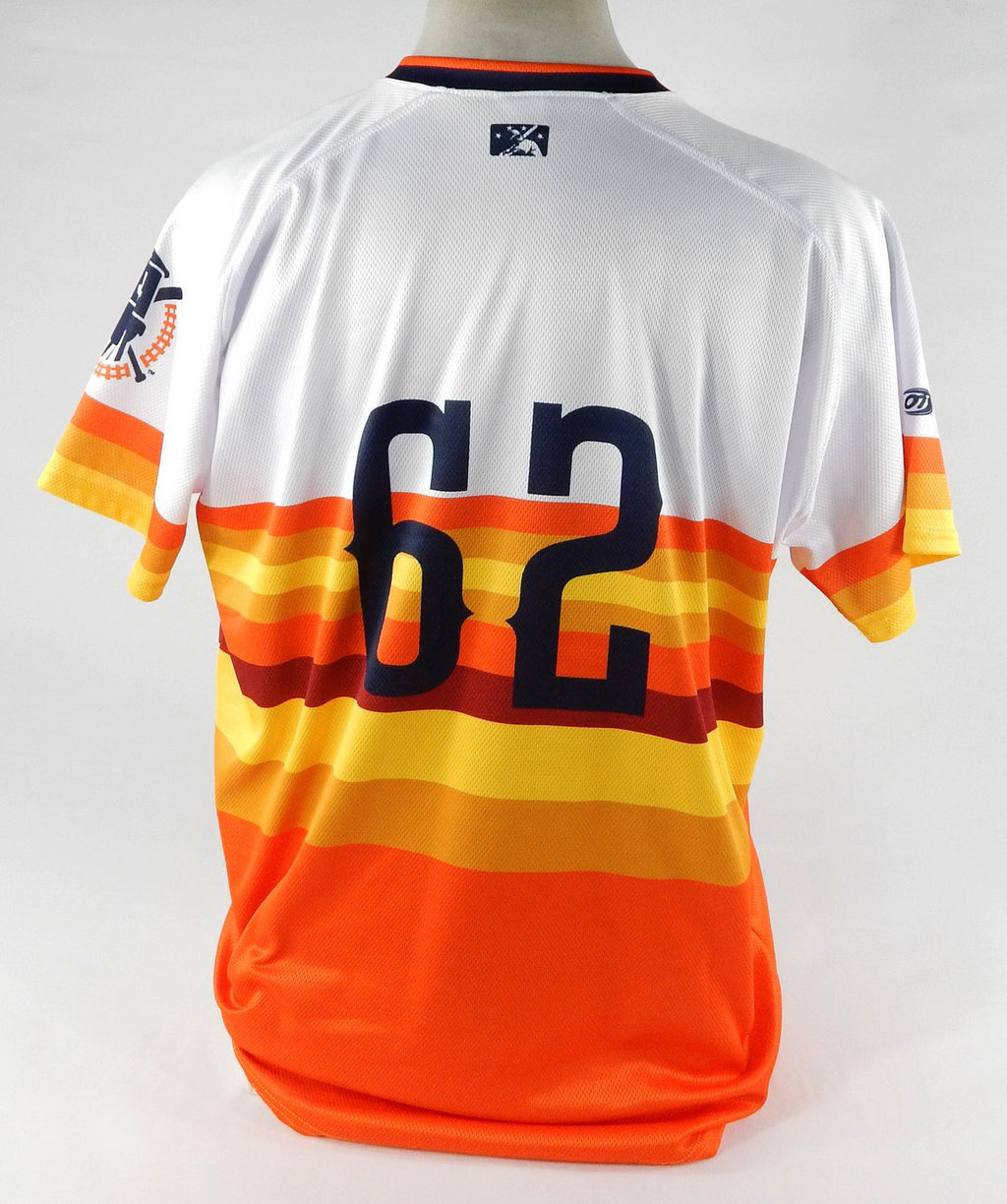 2019 Round Rock Express #62 Game Issued Pos Used White Jersey Astros Throwback 7 Pic2