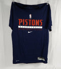 2020-21 Detroit Pistons Team Issued Navy Training Shirt Nike CV3851-419 S 76S