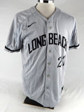 2018 Long Beach State Dirtbags #27 Game Used Grey Jersey Baseball L 875