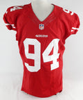 2014 San Francisco 49ers Justin Smith #94 Game Issued Red Jersey 48 880