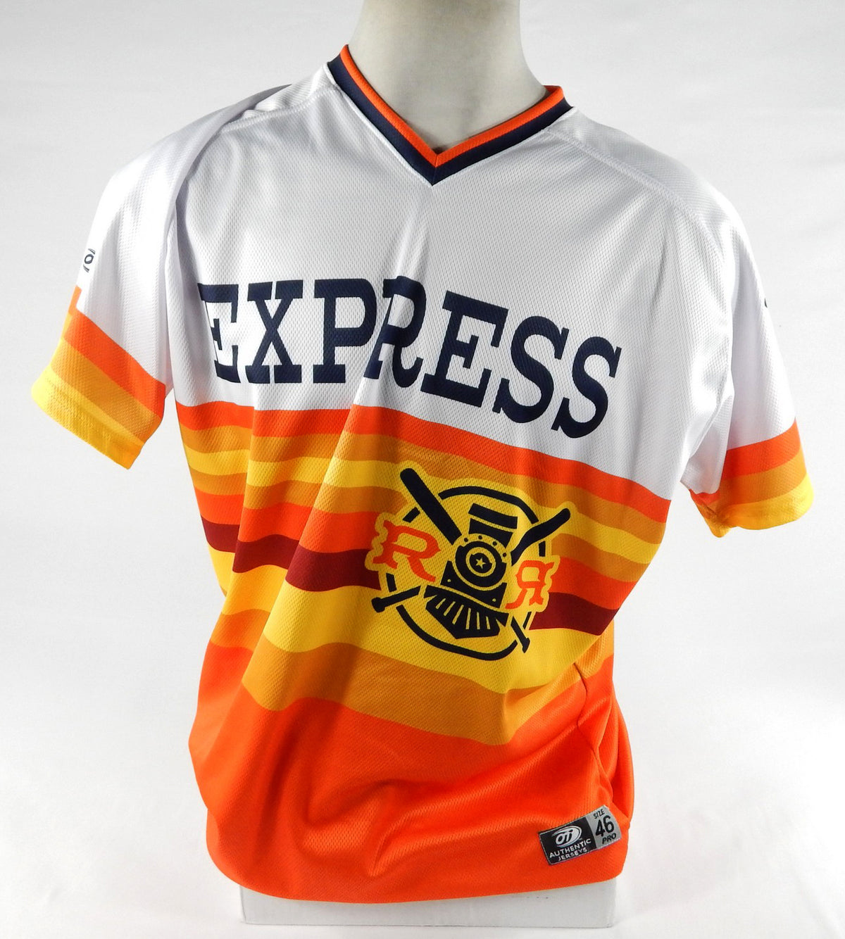 2019 Round Rock Express #64 Game Issued Pos Used White Jersey Astros Throwback 8
