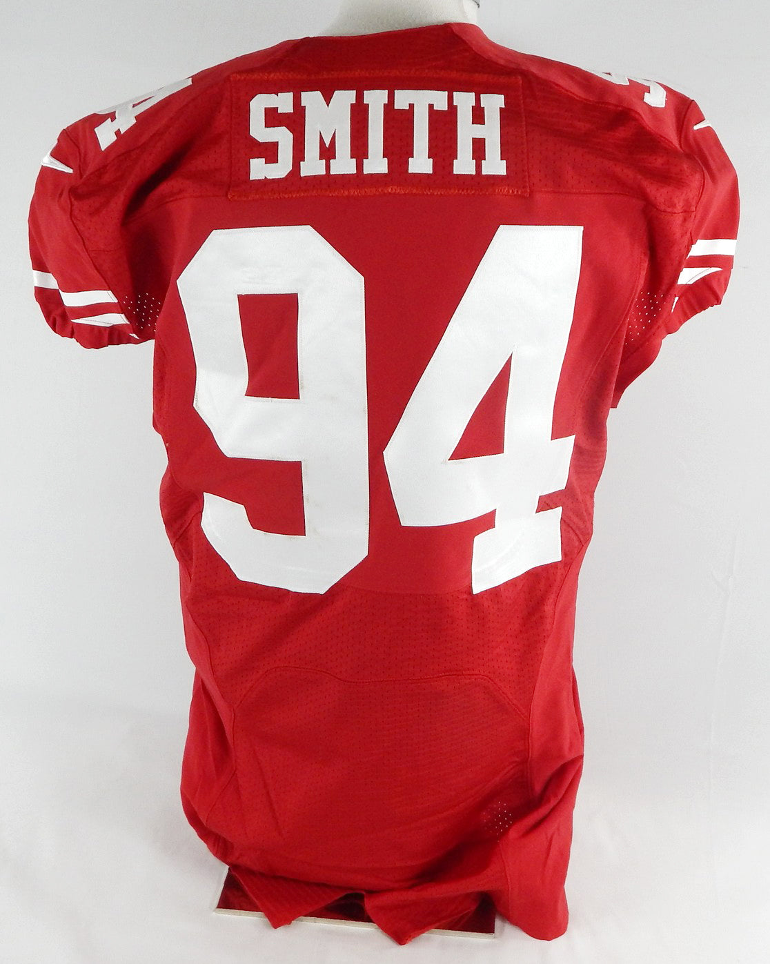 2014 San Francisco 49ers Justin Smith #94 Game Issued Red Jersey 48 880 Pic2
