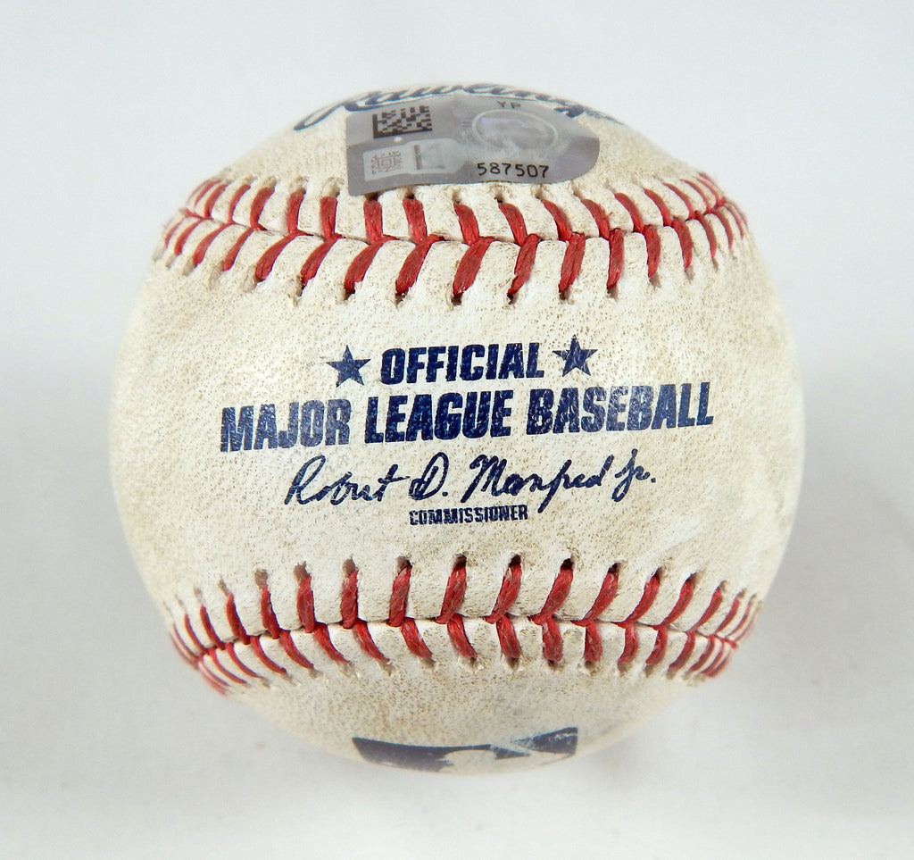2023 Cardinals Nationals Game Used Baseball Trevor Williams Paul DeJong Foul 2