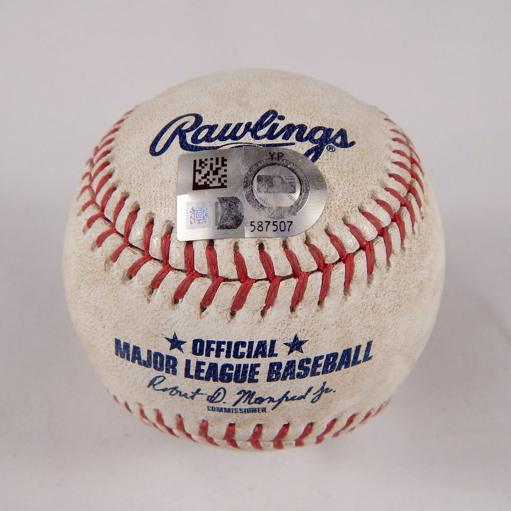 2023 Cardinals Nationals Game Used Baseball Trevor Williams Paul DeJong Foul 2 Pic2