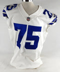 2021 Dallas Cowboys Josh Ball #75 Game Issued White Jersey 48 823