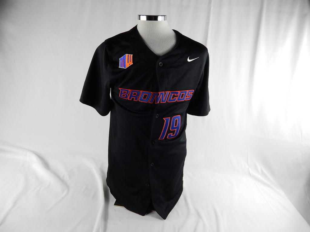2016 Boise State Broncos #19 Game Used Black Jersey Softball M 113
