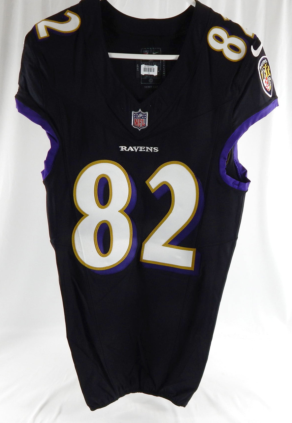 2025 Baltimore Ravens Dayton Wade #82 Game Issued Black Jersey 36 641