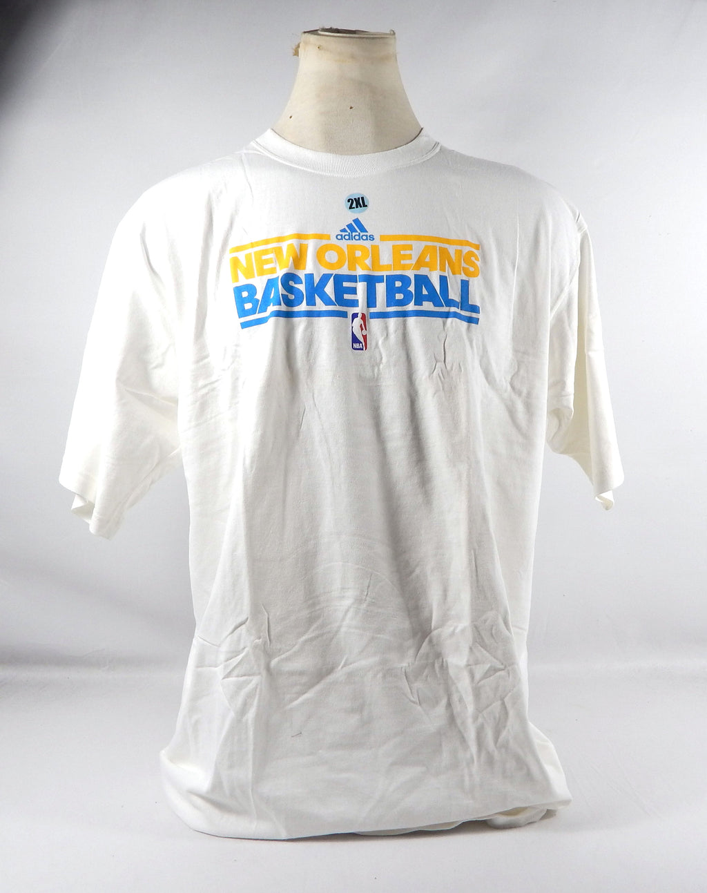 2010s New Orleans Hornets Team Issued White Training Shirt 2XLT 967S