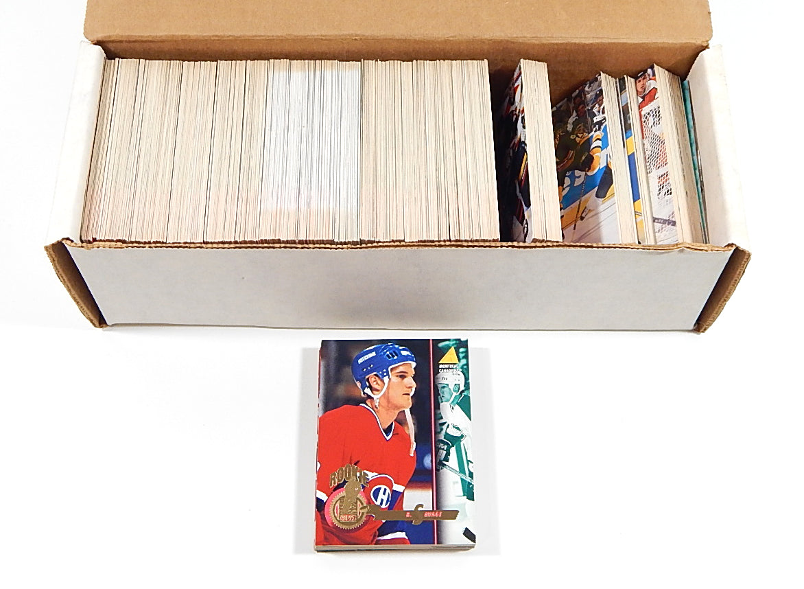 1994-95 Pinnacle Hockey Lot Assorted Cards Bricked Stuck Together