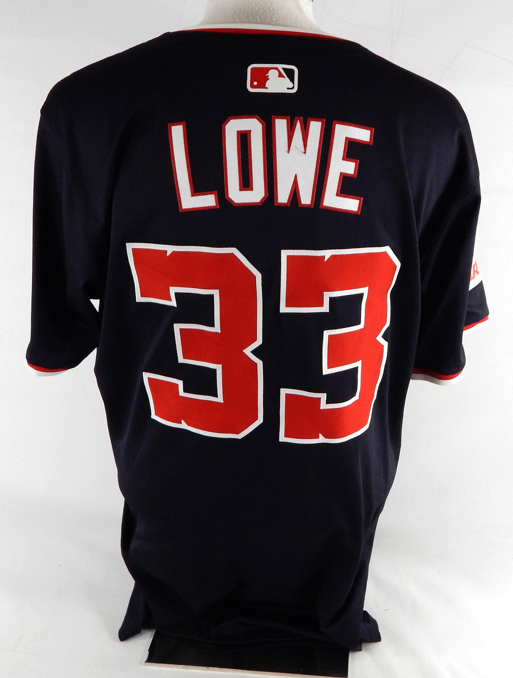 2025 Washington Nationals Nathaniel Lowe #33 Game Issued Pos Used Navy Jersey 1 Pic2