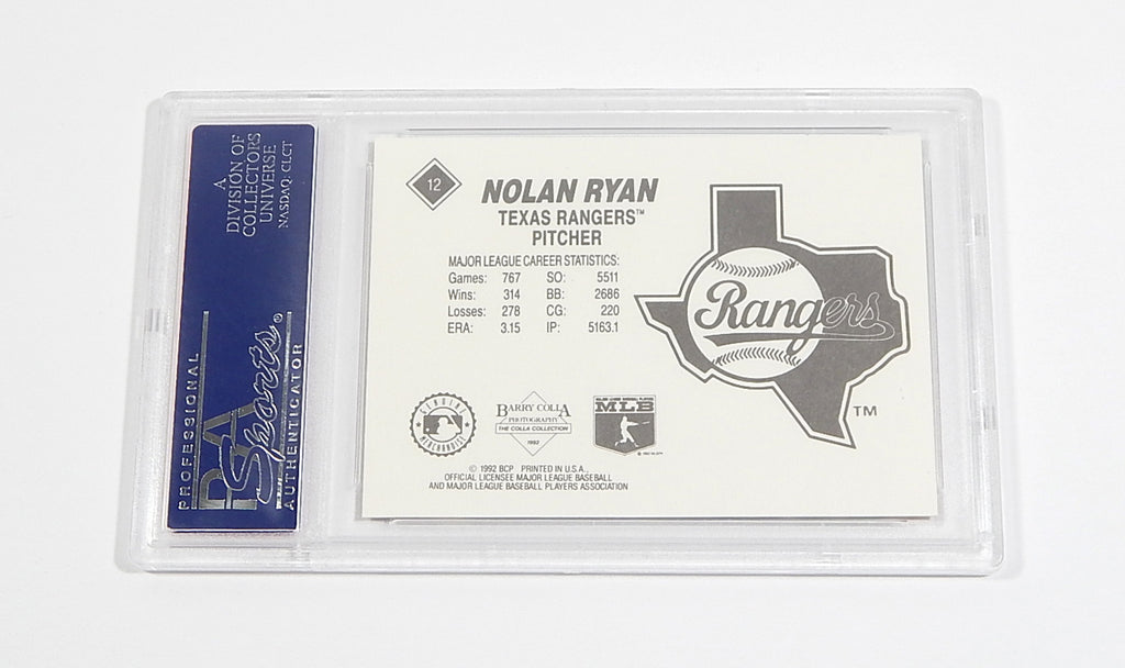 1992 Barry Colla Nolan Ryan #12 PSA 8.5 Pic2