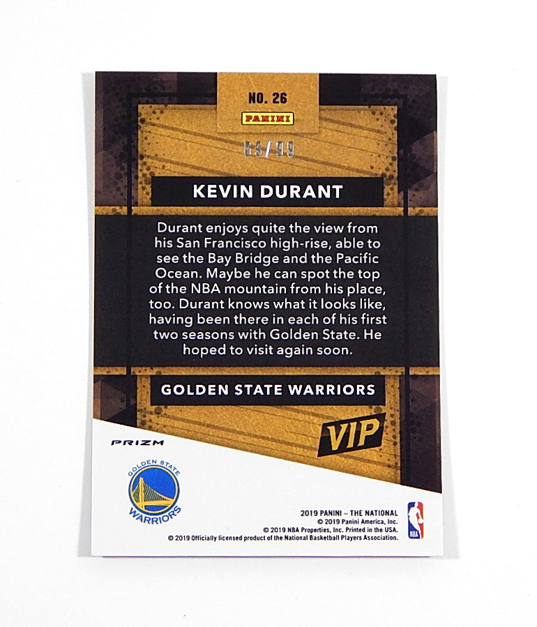 2019 Panini National Convention VIP Party Purple Kevin Durant #26 #'d 09/99 Pic2