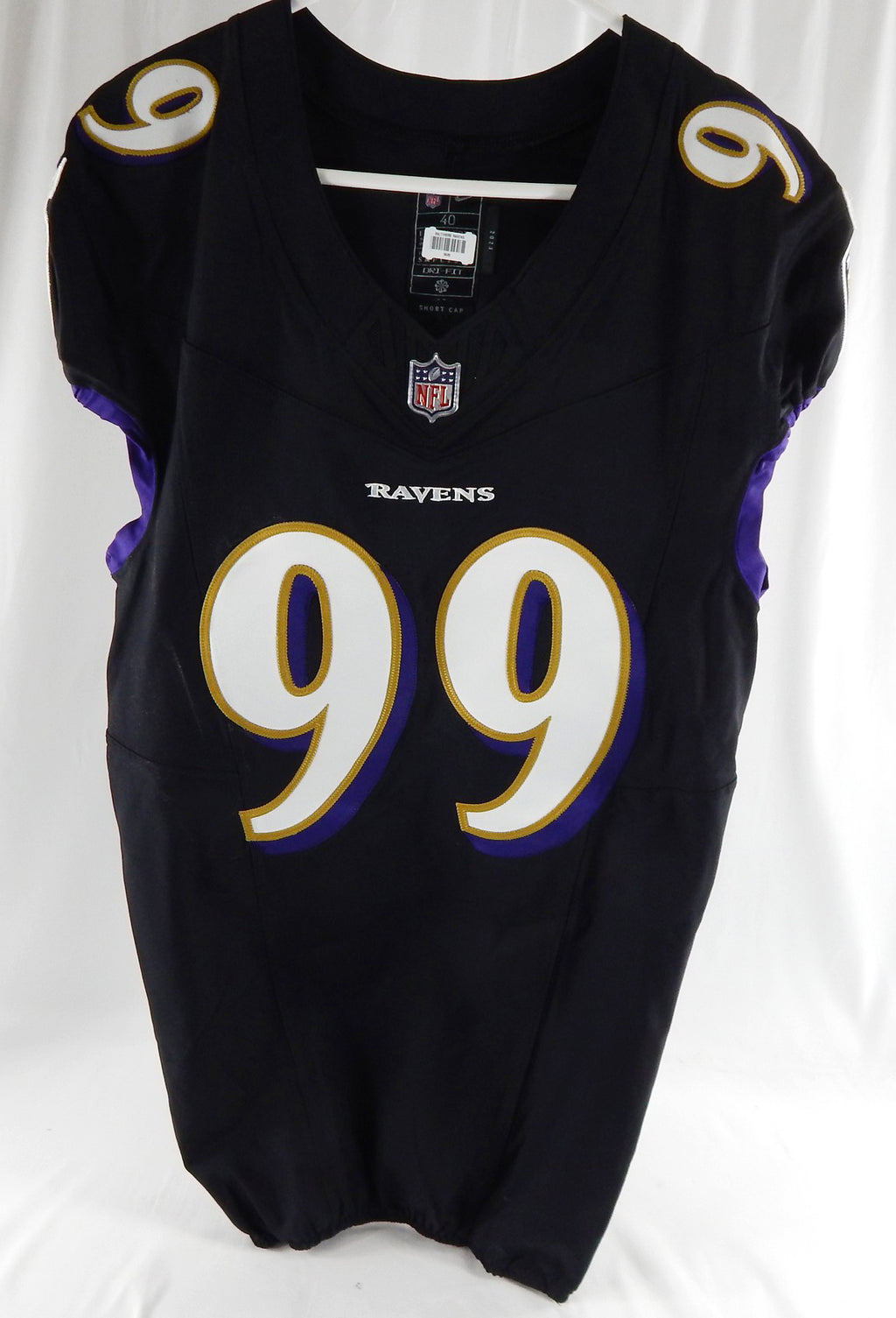 2023 Baltimore Ravens Carl Lawson #99 Game Issued Black Jersey 40 643