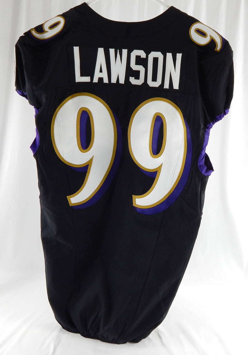 2023 Baltimore Ravens Carl Lawson #99 Game Issued Black Jersey 40 643 Pic2