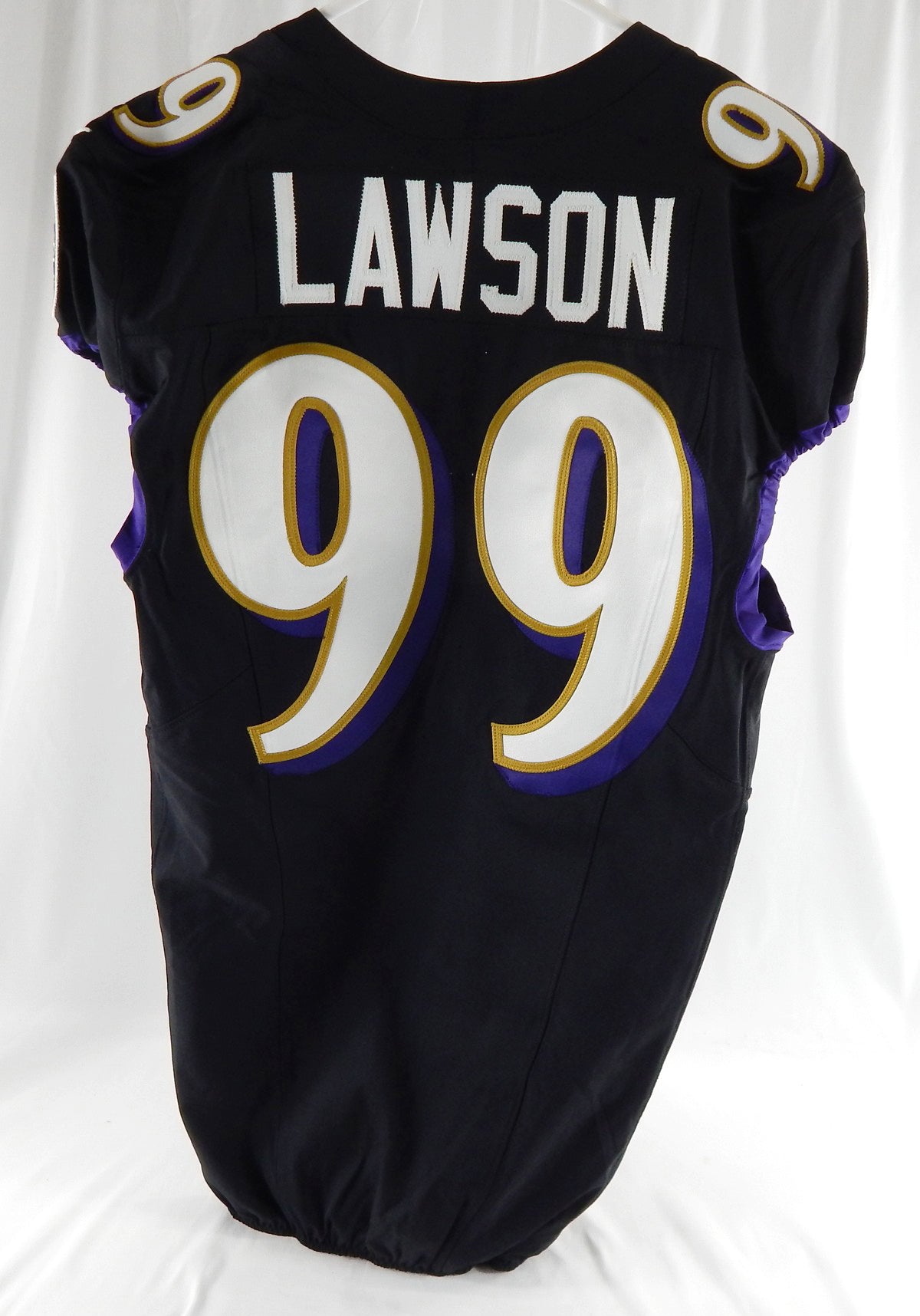 2023 Baltimore Ravens Carl Lawson #99 Game Issued Black Jersey 40 643 Pic2