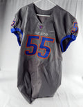2012-17 Boise State Broncos #55 Game Issued Grey Jersey Football 48+4 632