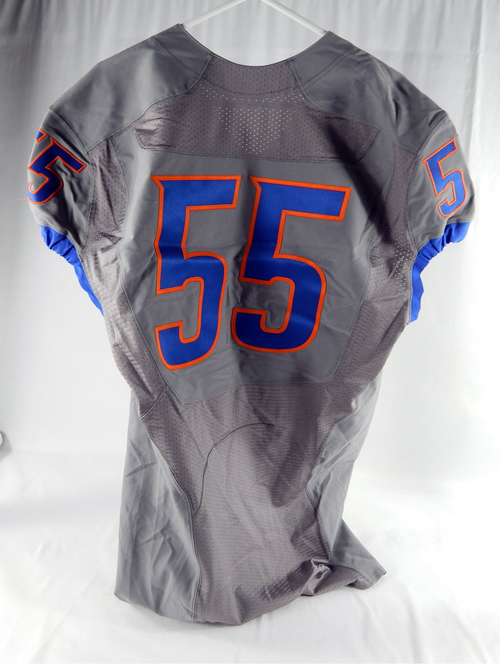 2012-17 Boise State Broncos #55 Game Issued Grey Jersey Football 48+4 632 Pic2