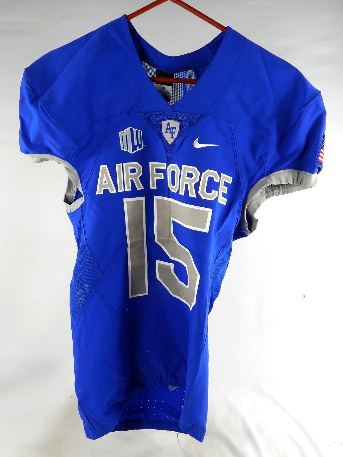 2018 Air Force Falcons #15 Game Used Blue Jersey NP Rem M 927