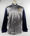 2014-15 New Orleans Pelicans Game Issued Grey Warm Up Jacket XL+2 975S